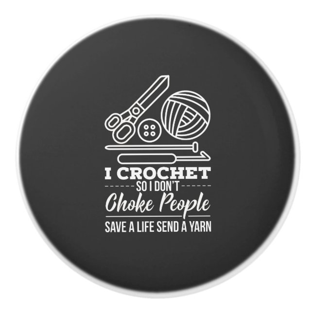 Pomo De Cerámica Crochet (Anverso)