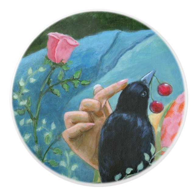 Pomo De Cerámica "Crow Gifts" Knob cerámico (Anverso)