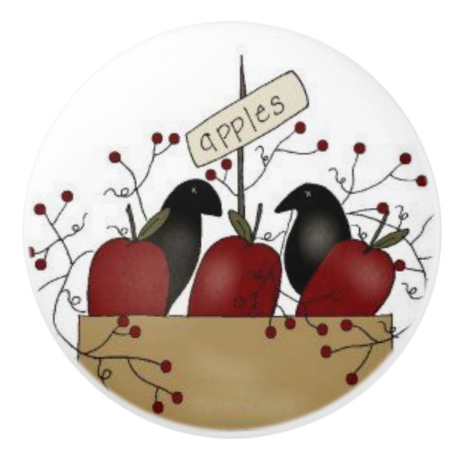 Pomo De Cerámica Crows primitivos (Anverso)