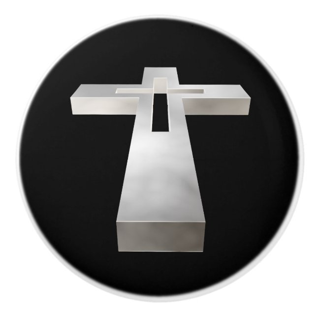 Pomo De Cerámica Cruz cristiana (Anverso)