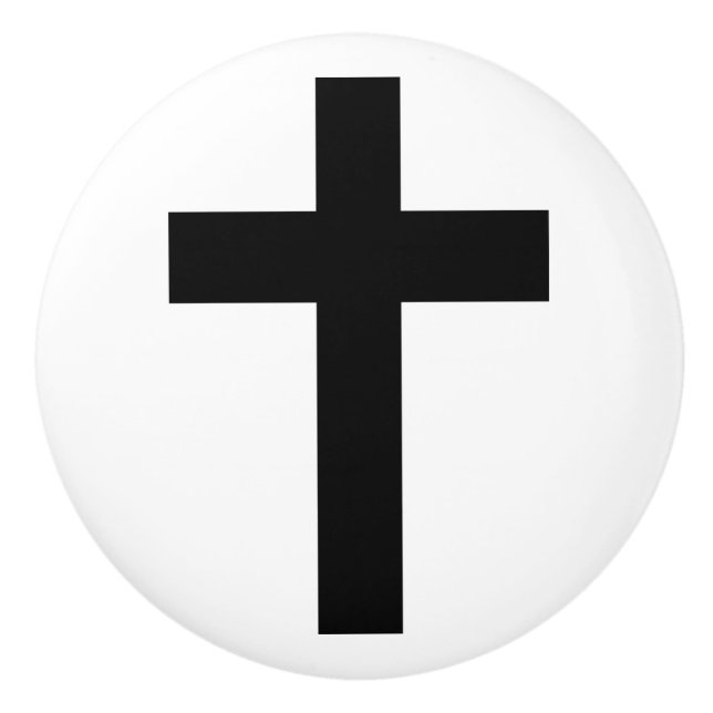 Pomo De Cerámica Cruz cristiana (Anverso)