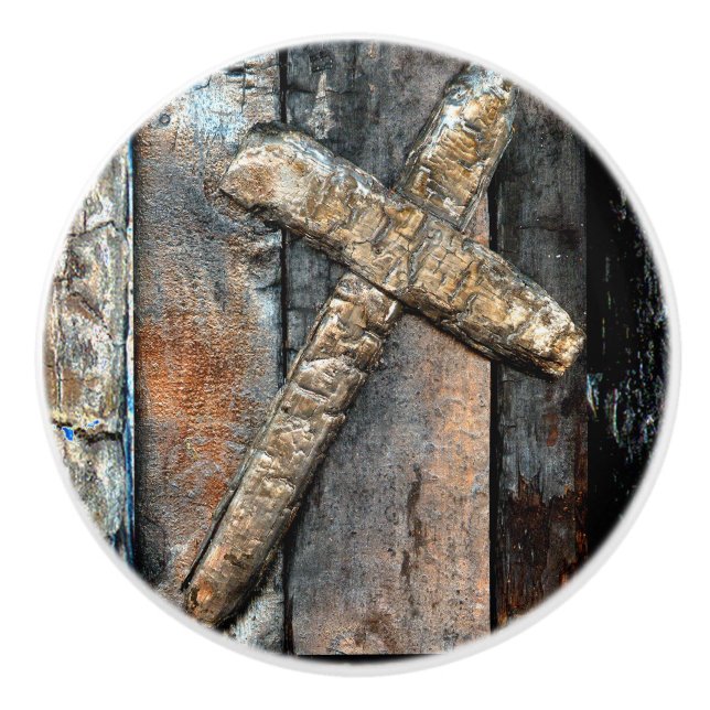 Pomo De Cerámica Cruz de la fuerza (Anverso)