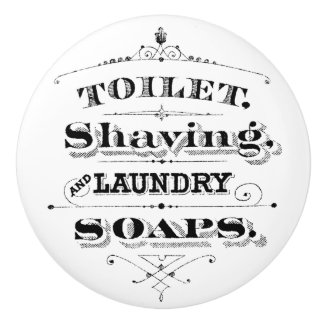 Pomo De Cerámica Cuarto de baño Vintage Toilet Shave Lavandería