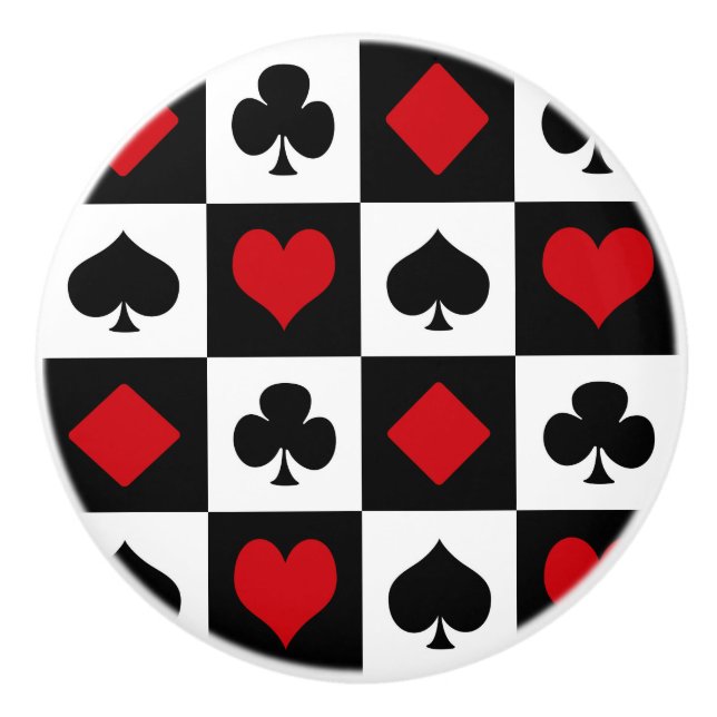 Pomo De Cerámica Cuatro trajes de cartas (Anverso)