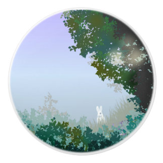 Pomo De Cerámica Cubierta blanca