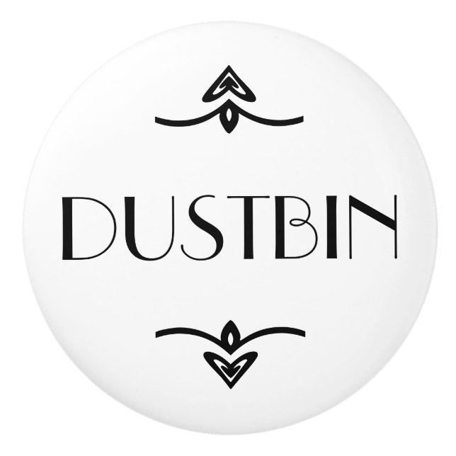 Pomo De Cerámica Cubo de basura (Anverso)