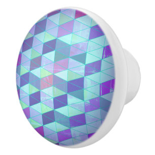 Pomo De Cerámica Cubos en triángulos patrón geométrico