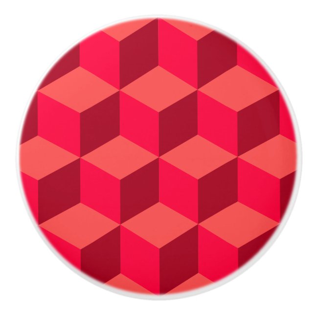 Pomo De Cerámica Cubos rojos (Anverso)