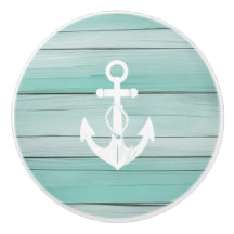 Cuchillo de Cajón azul Aqua Blue Anchor Faux Wood 