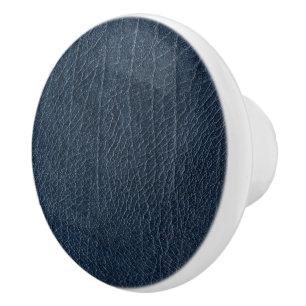 Pomo De Cerámica Cuero Azul Tartán Tartán Tela Crocodile Skine