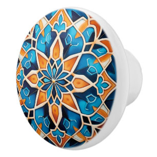 Pomo De Cerámica Cuidada baldosa de imitación marroquí