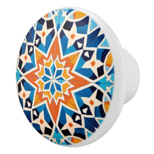 Pomo De Cerámica Cuidada baldosa de imitación marroquí