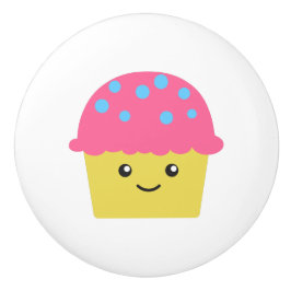Pomo De Cerámica Cupcake kawaii