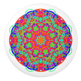 Pomo De Cerámica Curva colorida Mandala Boho