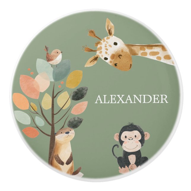 Pomo De Cerámica Cute Animals Ceramic Knob (Anverso)