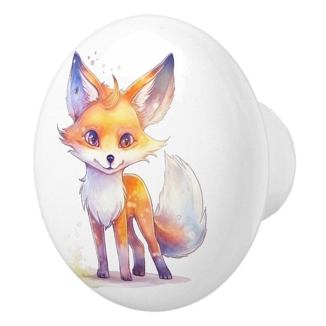 Pomo De Cerámica Cute Baby Fox Ceramic Knob (Derecha)