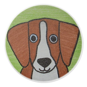 Pomo De Cerámica Cute Beagle Knob