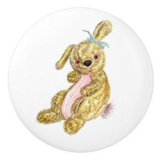 Pomo De Cerámica Cute Bunny Ceramic Knob