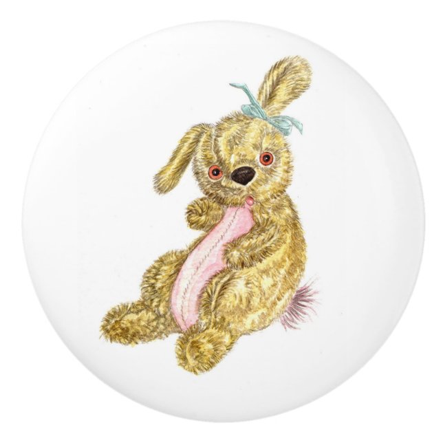 Pomo De Cerámica Cute Bunny Ceramic Knob (Anverso)