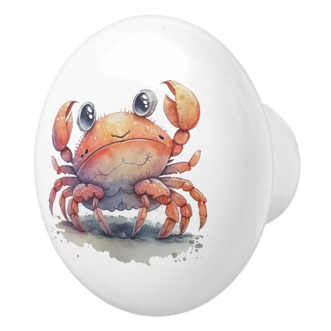 Pomo De Cerámica Cute Crab Ceramic Knob (Derecha)