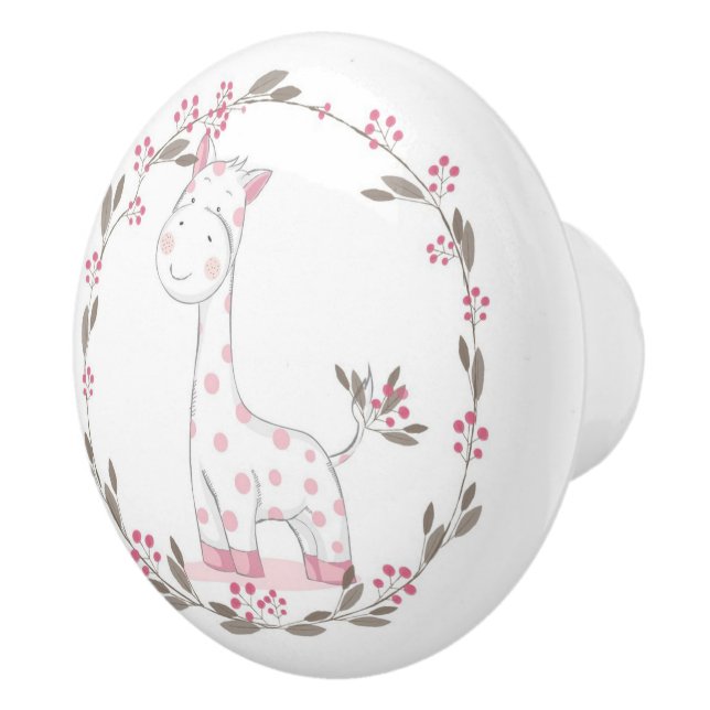 Pomo De Cerámica Cute Giraffe Ceramic Knob (Derecha)