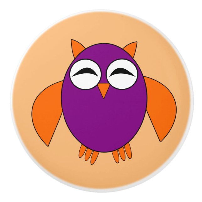 Pomo De Cerámica Cute Halloween Owl Ceramic Knob (Anverso)