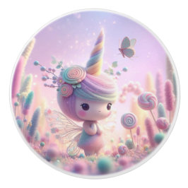 Pomo De Cerámica Cute Pastel Fairy
