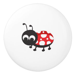 Pomo De Cerámica Cute Personalizado Ladybug