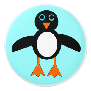 Pomo De Cerámica Cute pingüino de cerámica