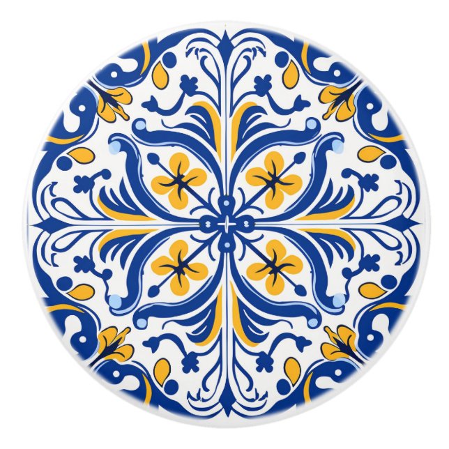 Pomo De Cerámica Cuto falso mosaico español (Anverso)