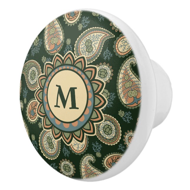 Pomo De Cerámica Cypress Paisley Pattern Ceramic Knob (Derecha)