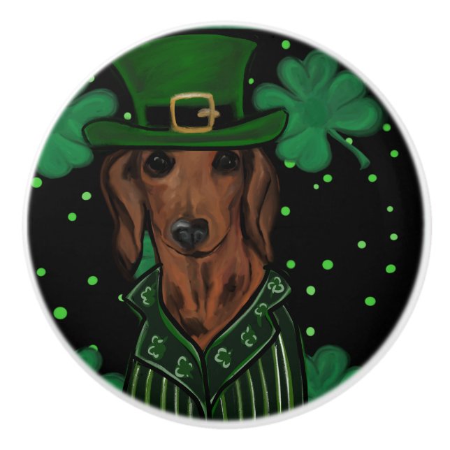 POMO DE CERÁMICA DACHSHUND (Anverso)