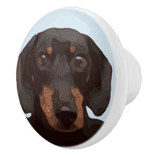 POMO DE CERÁMICA DACHSHUND