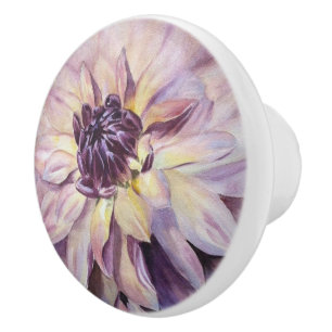 POMO DE CERÁMICA DAHLIA FLOWER CERAMIC KNOB