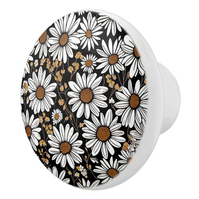Pomo De Cerámica Daisies (Derecha)