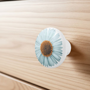 Pomo De Cerámica Daisy Flower Print Knob, Bring a Touch of Whimsy t