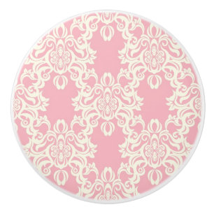 Pomo De Cerámica Damasco retro floral