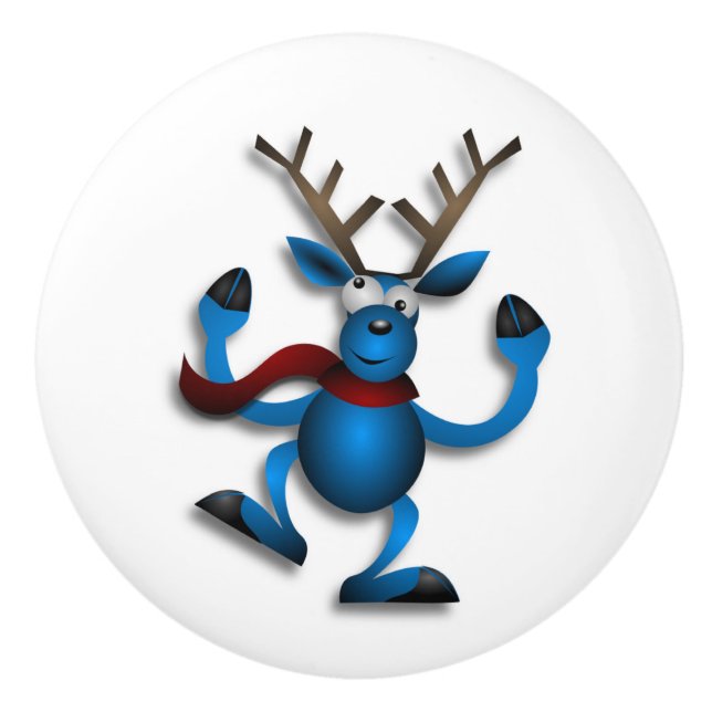 POMO DE CERÁMICA DANCING REINDEER (Anverso)