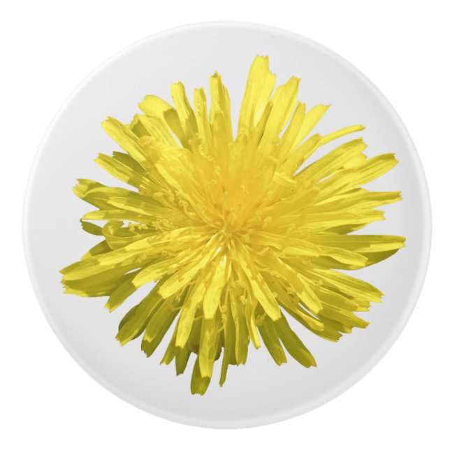 Pomo De Cerámica Dandelion amarillo (Anverso)