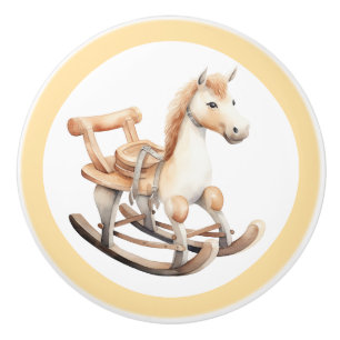 Pomo de cerámica de caballo de roca - Decoración d