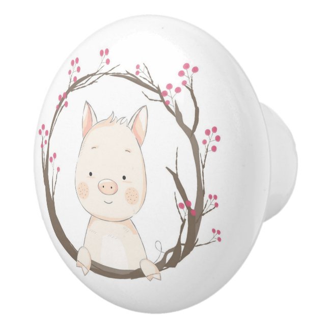 Pomo de cerámica de cerdo (Derecha)