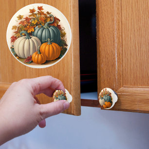 Pomo de cerámica de cosecha de calabaza