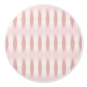 Pomo de cerámica de estilo rosado moderno de medi