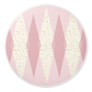 Pomo de cerámica de estilo rosado moderno de media