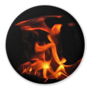 Pomo de cerámica de fuego de baile