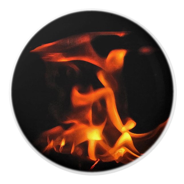 Pomo de cerámica de fuego de baile (Anverso)