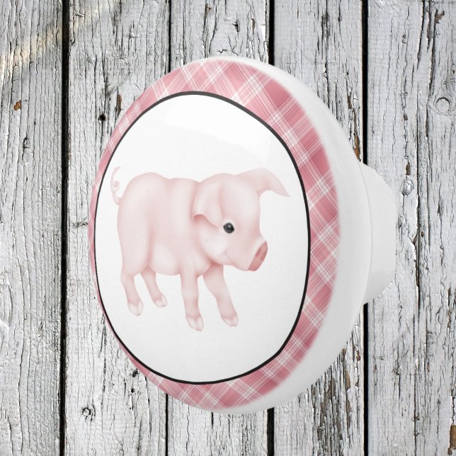 Pomo de cerámica de personalizado de cerdo de camp (Subido por el creador)