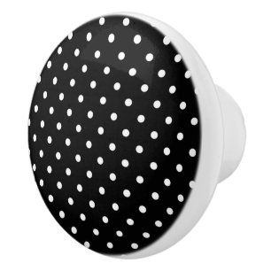 Pomo de cerámica de puntos de polka