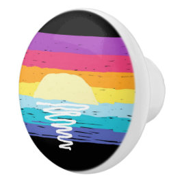 Pomo de cerámica de verano (Black Multi)