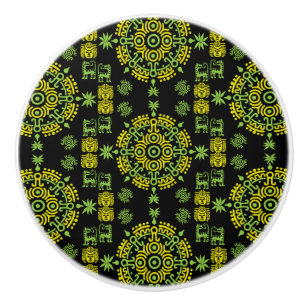 Pomo De Cerámica Decoración artística azteca mexicana en casa